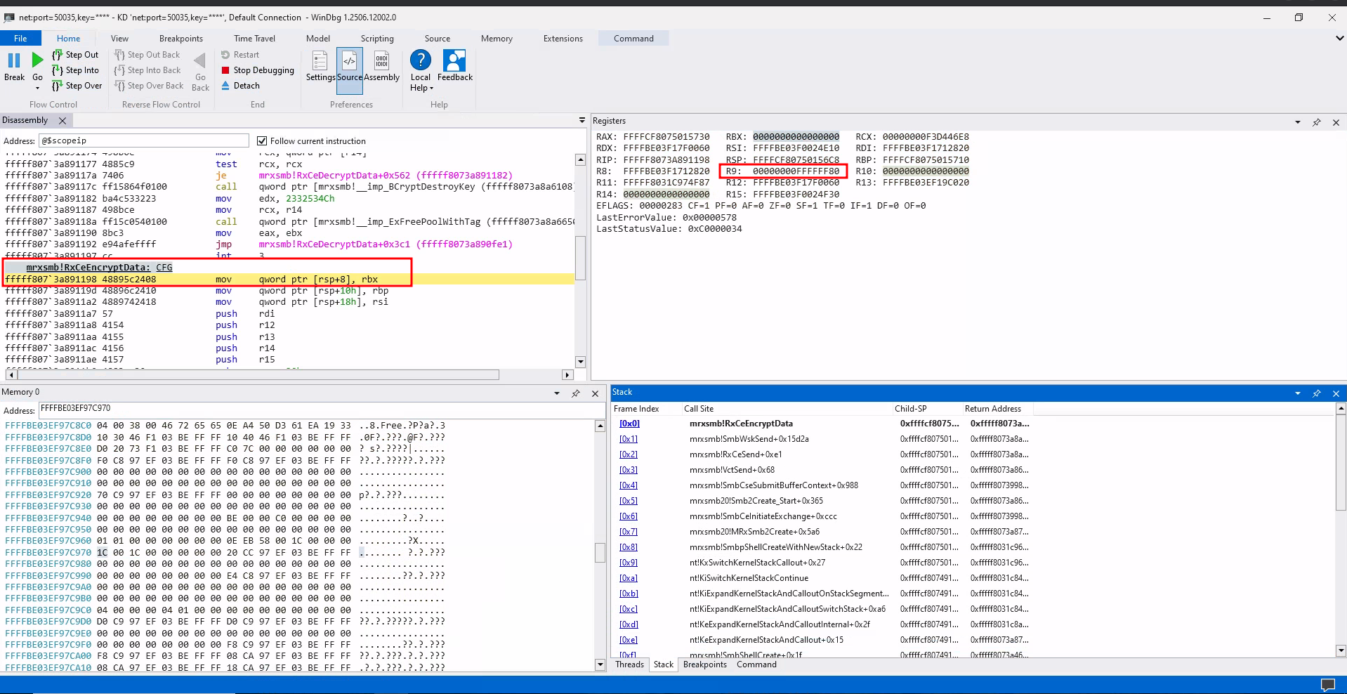 Call to RxCeEncryptData