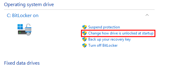 Setting a BitLocker PIN