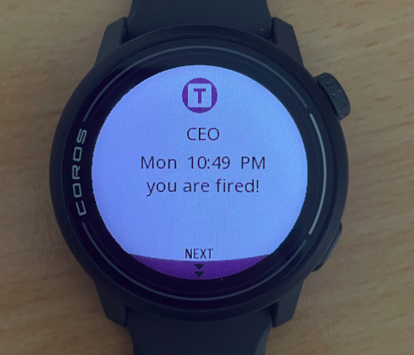 Injected notification
