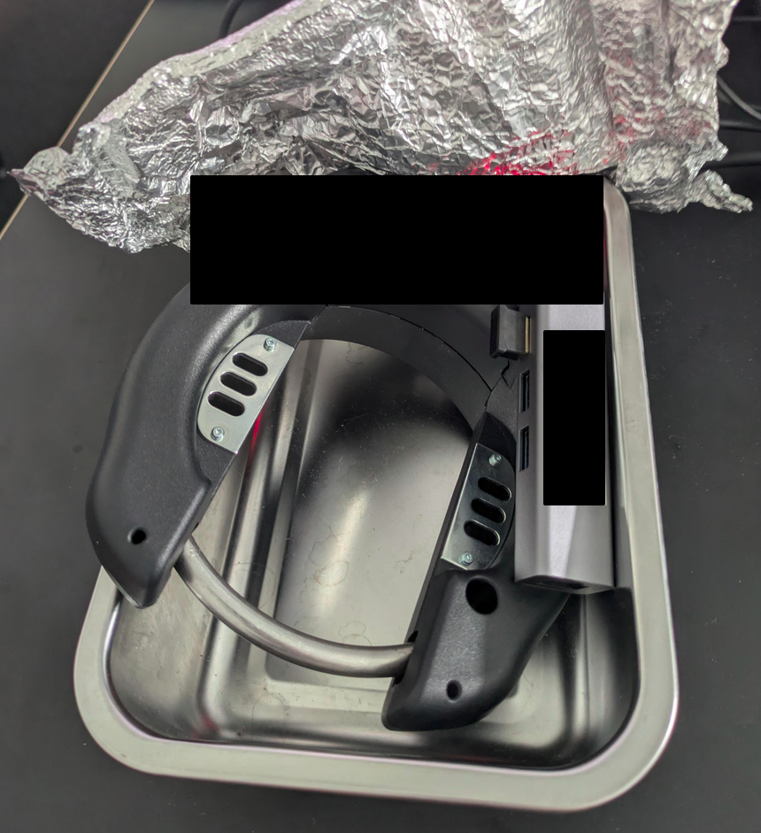 Lock and dongle shielded