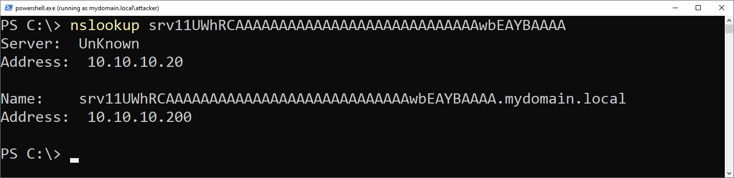 DNS entry indeed has been set