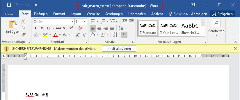 Opening a TXT file and Word interpretating it as doc, containing macros