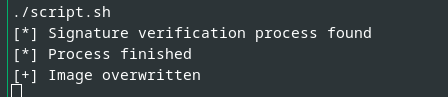 Execution of proof of concept script